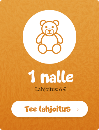 Lahjoita 1 nalle lastenosastolle