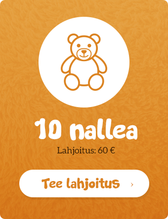 Lahjoita 10 nallea lastenosastolle