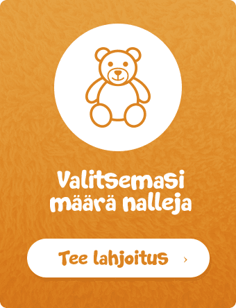 Lahjoita valitsemasi määrä nalleja lastenosastolle